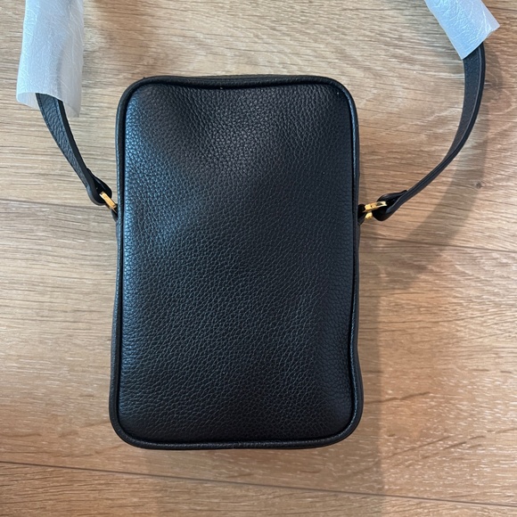 AUTHENTIC VERSACE unisex Leather Crossbody Bag GOLD MEDUSA GRECA - Picture 6 of 12